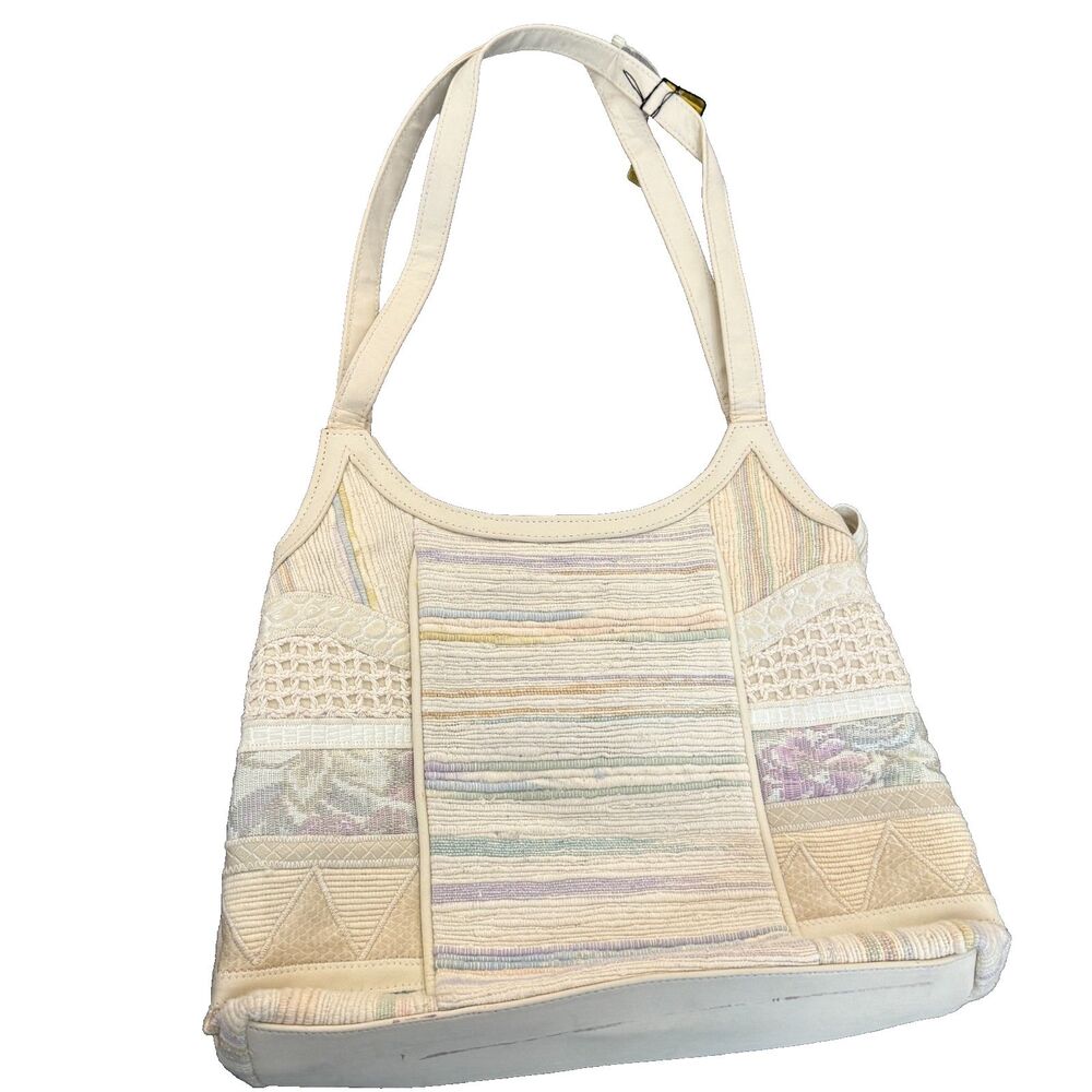 1991 Vintage Valarie Barad Patchwork Handbag NWT with Storage Imperfections